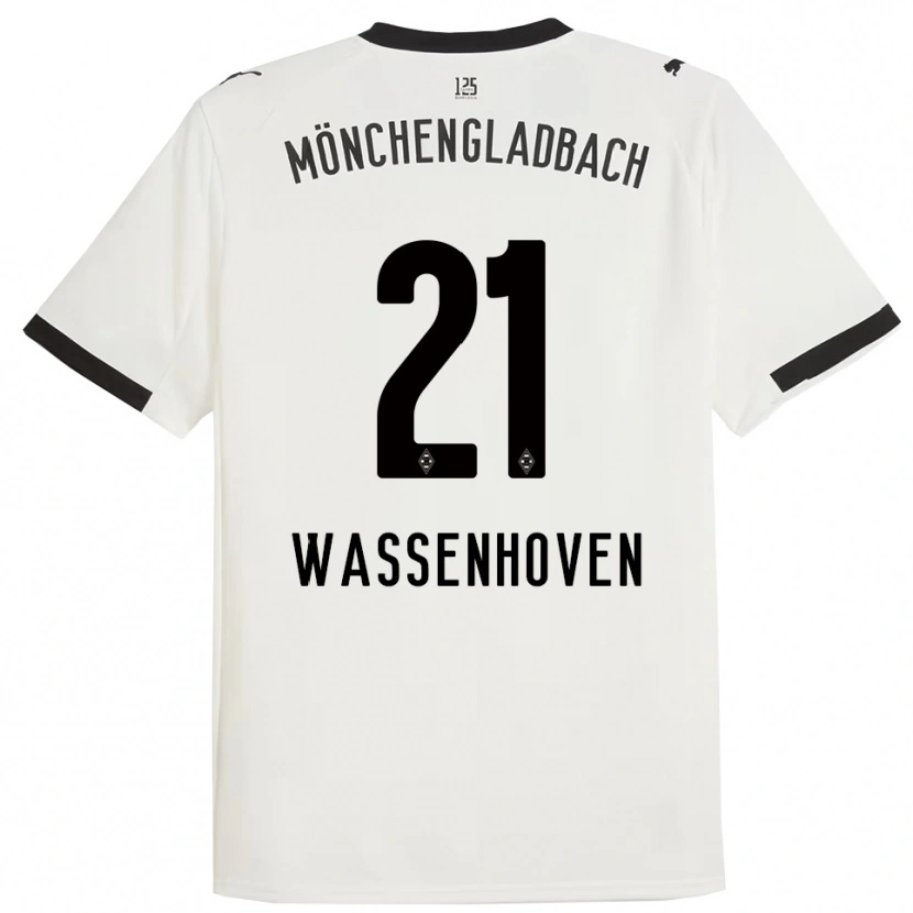 Danxen Enfant Maillot Michelle Wassenhoven #21 Blanc Noir Tenues Domicile 2025/26 T-Shirt