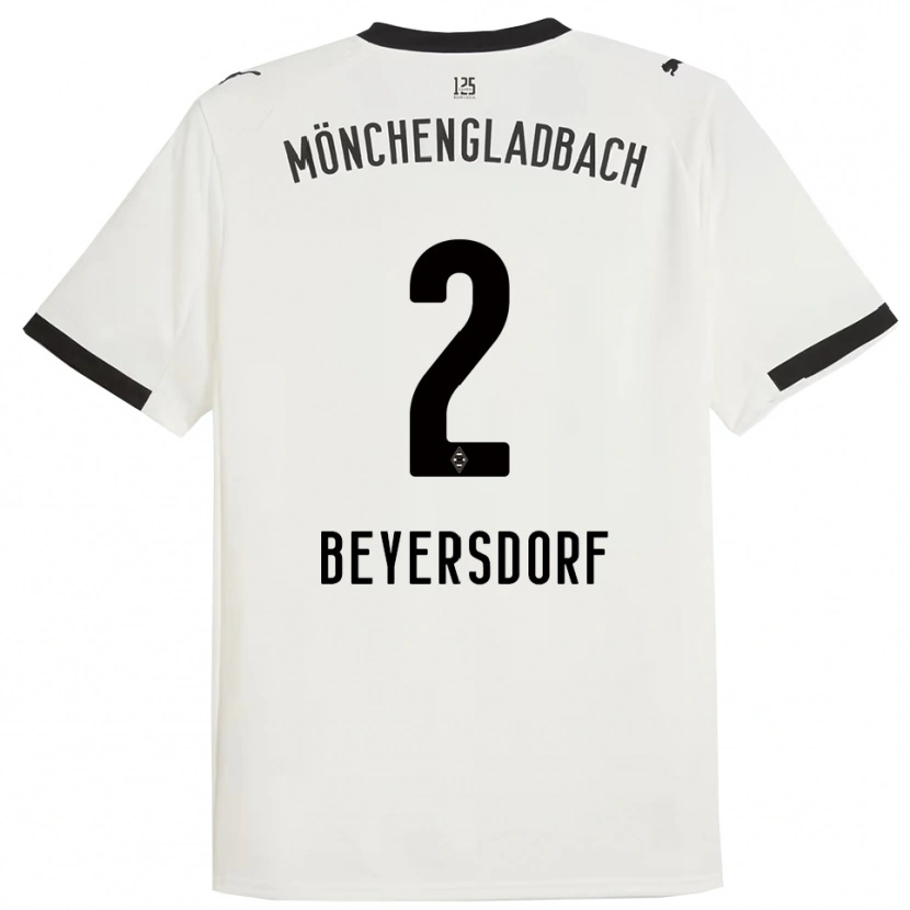 Danxen Enfant Maillot Chris Beyersdorf #2 Blanc Noir Tenues Domicile 2025/26 T-Shirt