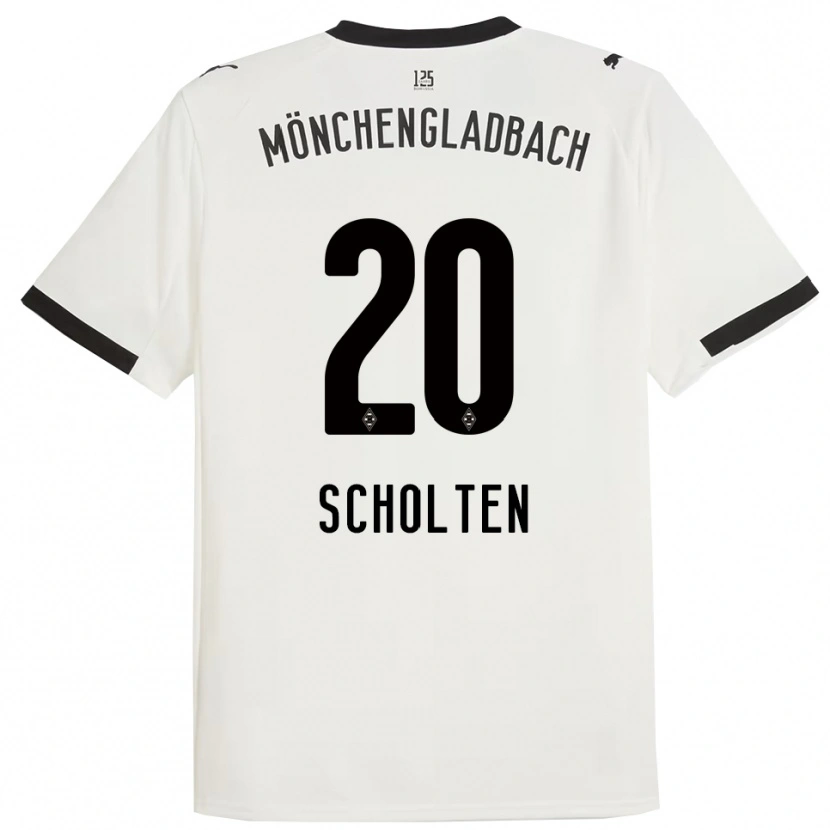 Danxen Enfant Maillot Kiki Scholten #20 Blanc Noir Tenues Domicile 2025/26 T-Shirt