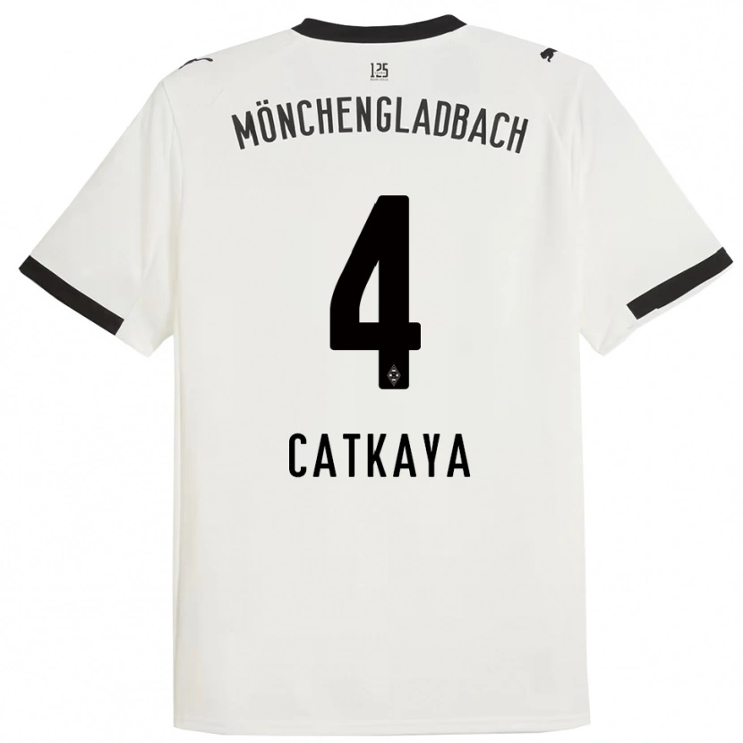 Danxen Enfant Maillot Talha Catkaya #4 Blanc Noir Tenues Domicile 2025/26 T-Shirt
