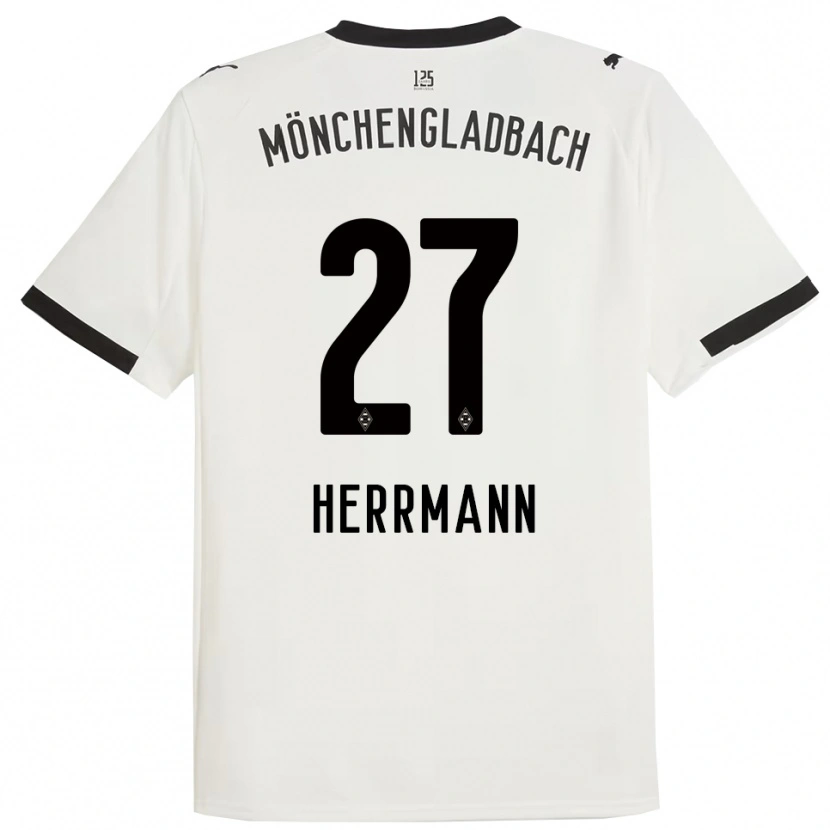 Danxen Enfant Maillot Michelle Herrmann #27 Blanc Noir Tenues Domicile 2025/26 T-Shirt