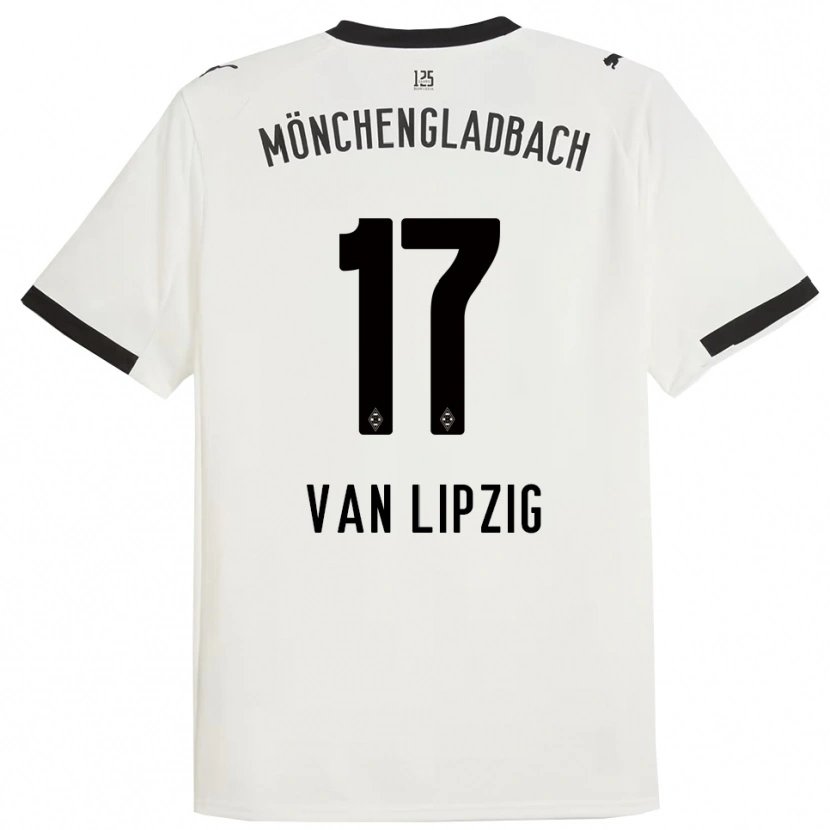 Danxen Enfant Maillot Mika Van Lipzig #17 Blanc Noir Tenues Domicile 2025/26 T-Shirt