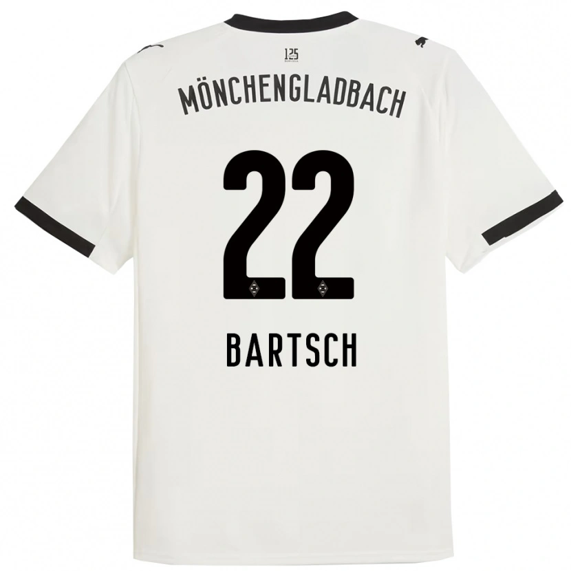 Danxen Enfant Maillot Kristina Bartsch #22 Blanc Noir Tenues Domicile 2025/26 T-Shirt