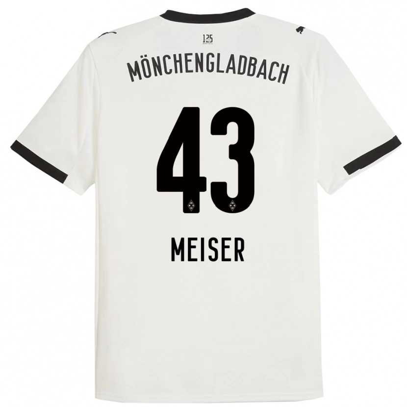 Danxen Enfant Maillot Tyler Meiser #43 Blanc Noir Tenues Domicile 2025/26 T-Shirt