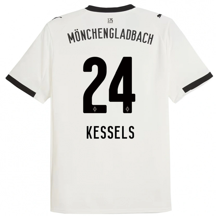 Danxen Enfant Maillot Imke Kessels #24 Blanc Noir Tenues Domicile 2025/26 T-Shirt