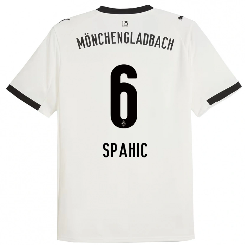 Danxen Enfant Maillot Armin Spahic #6 Blanc Noir Tenues Domicile 2025/26 T-Shirt