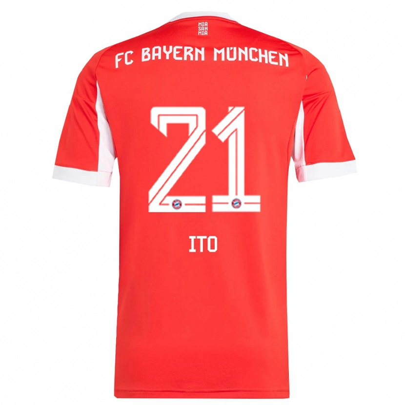 Danxen Enfant Maillot Hiroki Ito #21 Blanc Rouge Tenues Domicile 2025/26 T-Shirt