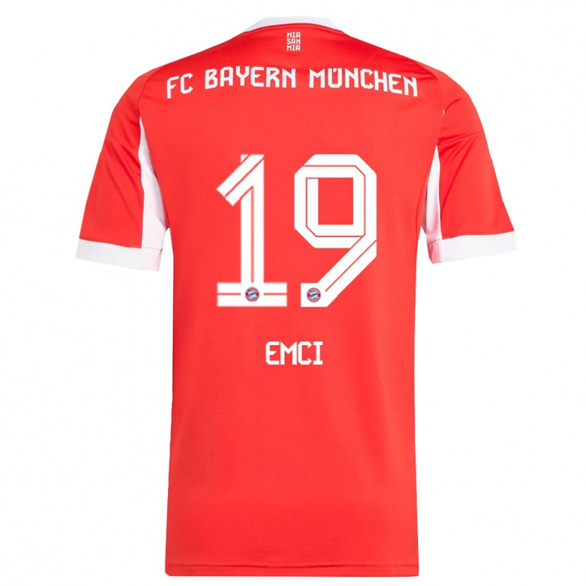 Danxen Enfant Maillot Ben Emci #19 Blanc Rouge Tenues Domicile 2025/26 T-Shirt