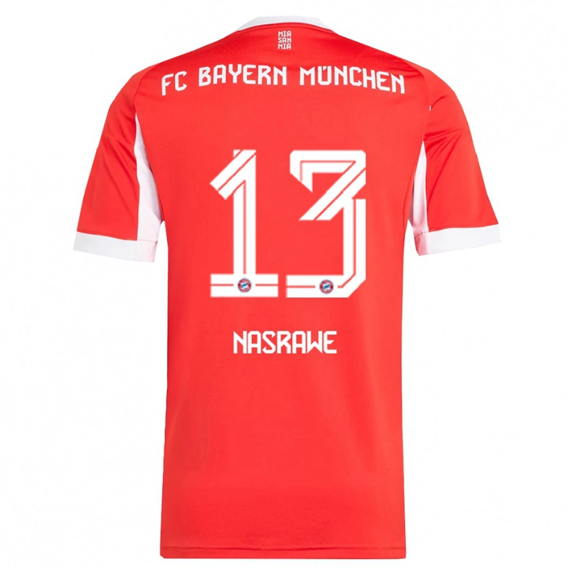 Danxen Enfant Maillot Jussef Nasrawe #13 Blanc Rouge Tenues Domicile 2025/26 T-Shirt