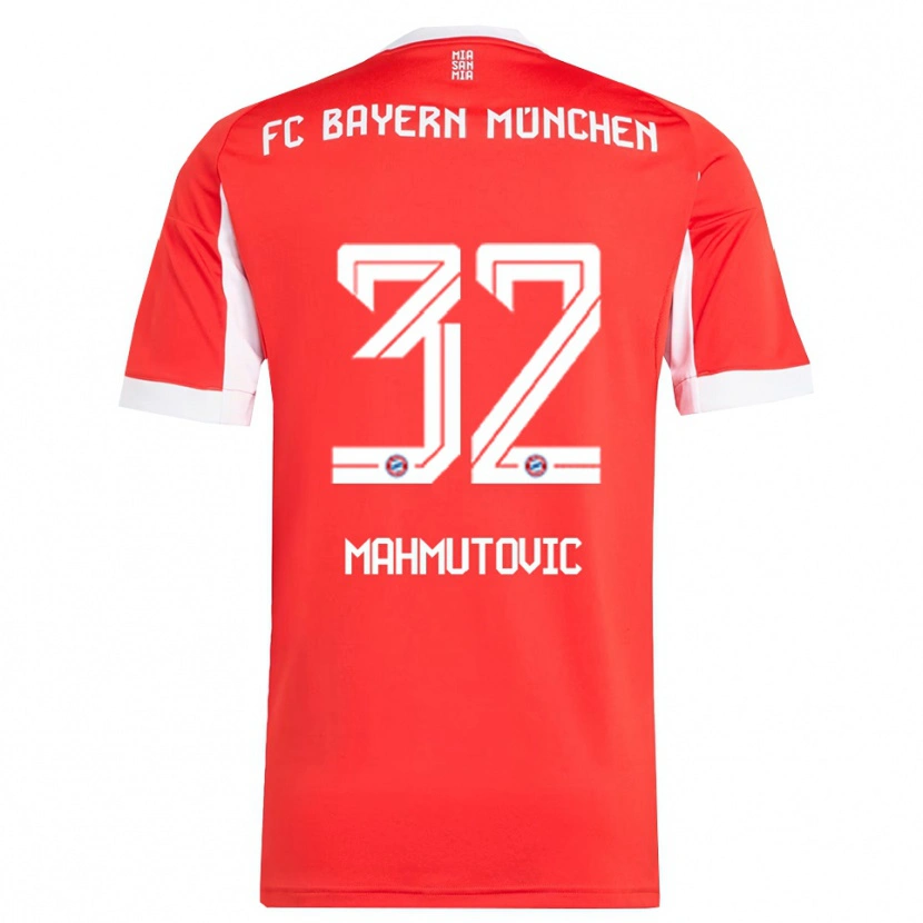 Danxen Enfant Maillot Ena Mahmutovic #32 Blanc Rouge Tenues Domicile 2025/26 T-Shirt