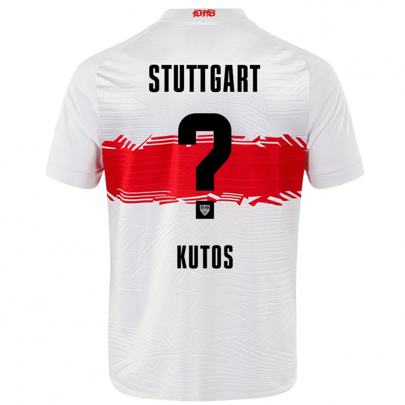 Danxen Enfant Maillot Nino Kutos #0 Blanc Rouge Tenues Domicile 2025/26 T-Shirt