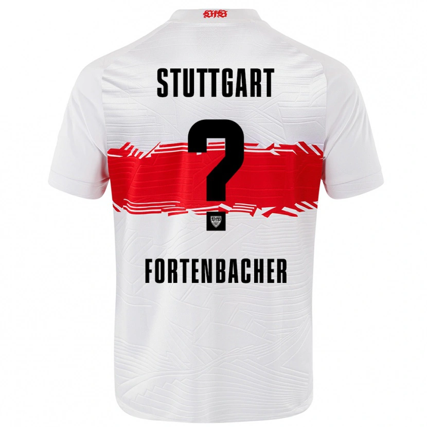 Danxen Enfant Maillot Jannik Fortenbacher #0 Blanc Rouge Tenues Domicile 2025/26 T-Shirt