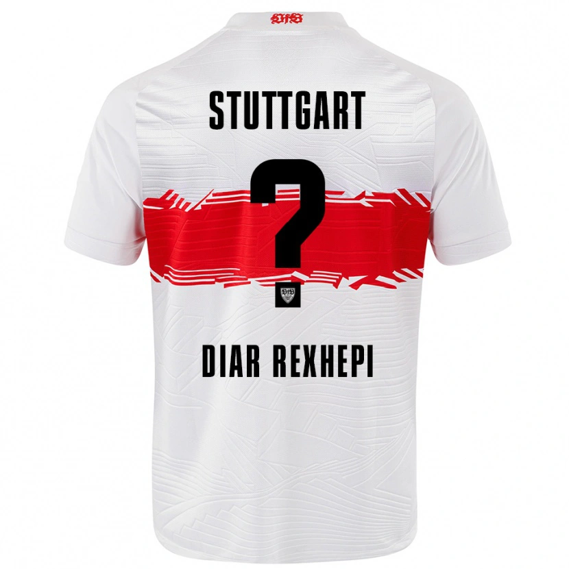 Danxen Enfant Maillot Diar Rexhepi #0 Blanc Rouge Tenues Domicile 2025/26 T-Shirt
