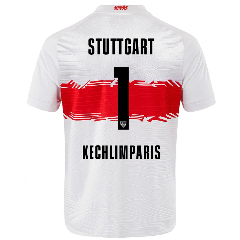 Danxen Enfant Maillot Ioannis Kechlimparis #1 Blanc Rouge Tenues Domicile 2025/26 T-Shirt