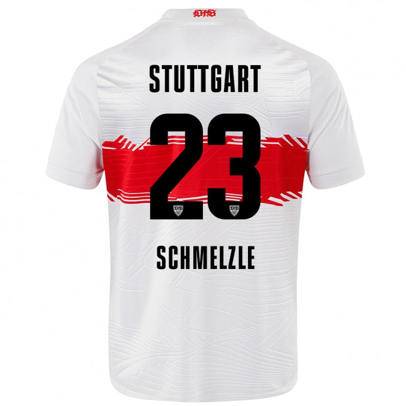 Danxen Enfant Maillot Marlen Schmelzle #23 Blanc Rouge Tenues Domicile 2025/26 T-Shirt