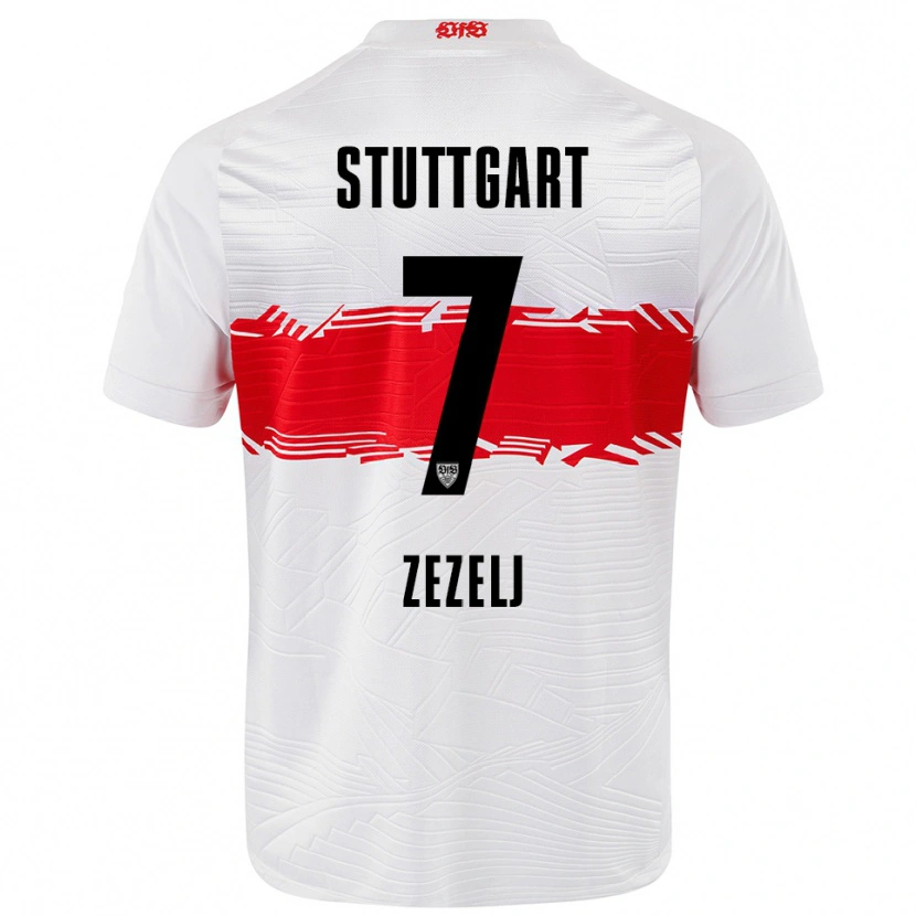 Danxen Enfant Maillot Neno Zezelj #7 Blanc Rouge Tenues Domicile 2025/26 T-Shirt