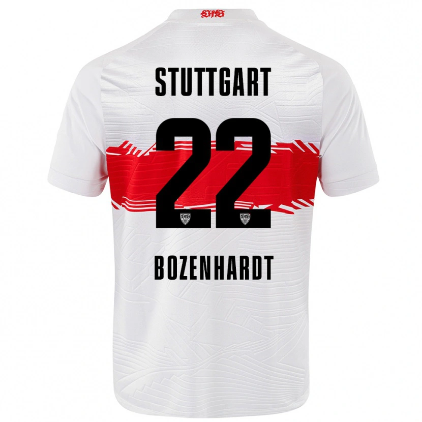 Danxen Enfant Maillot Laura Bozenhardt #22 Blanc Rouge Tenues Domicile 2025/26 T-Shirt
