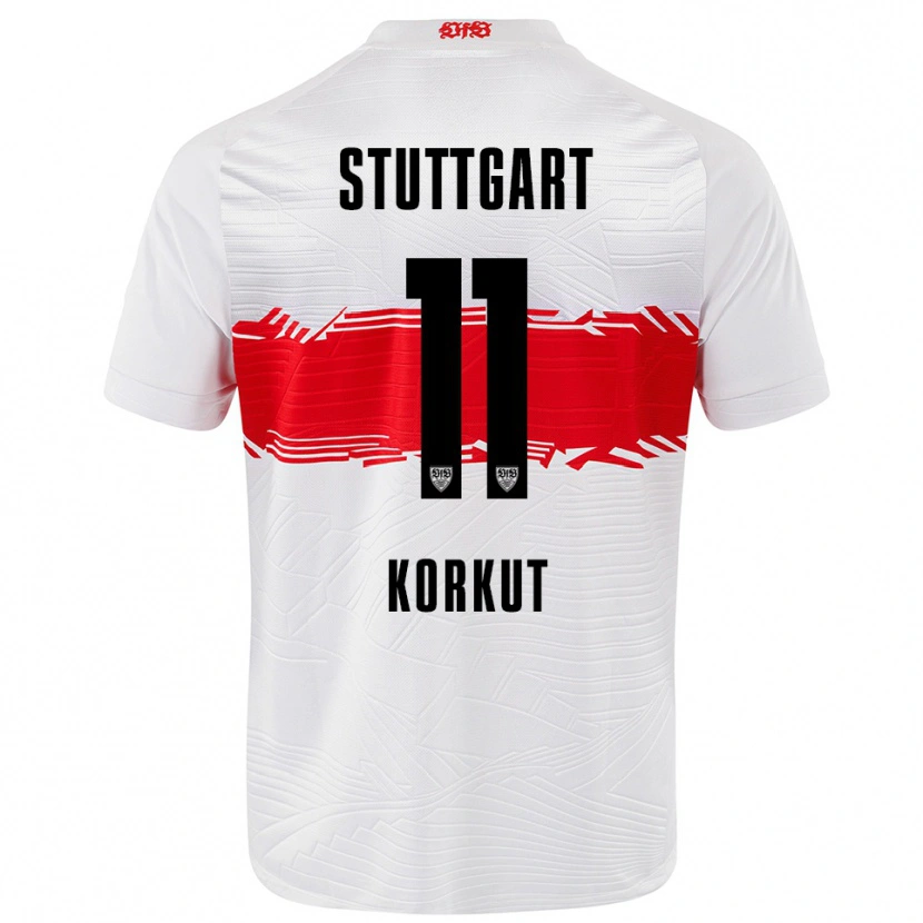 Danxen Enfant Maillot Efe Korkut #11 Blanc Rouge Tenues Domicile 2025/26 T-Shirt