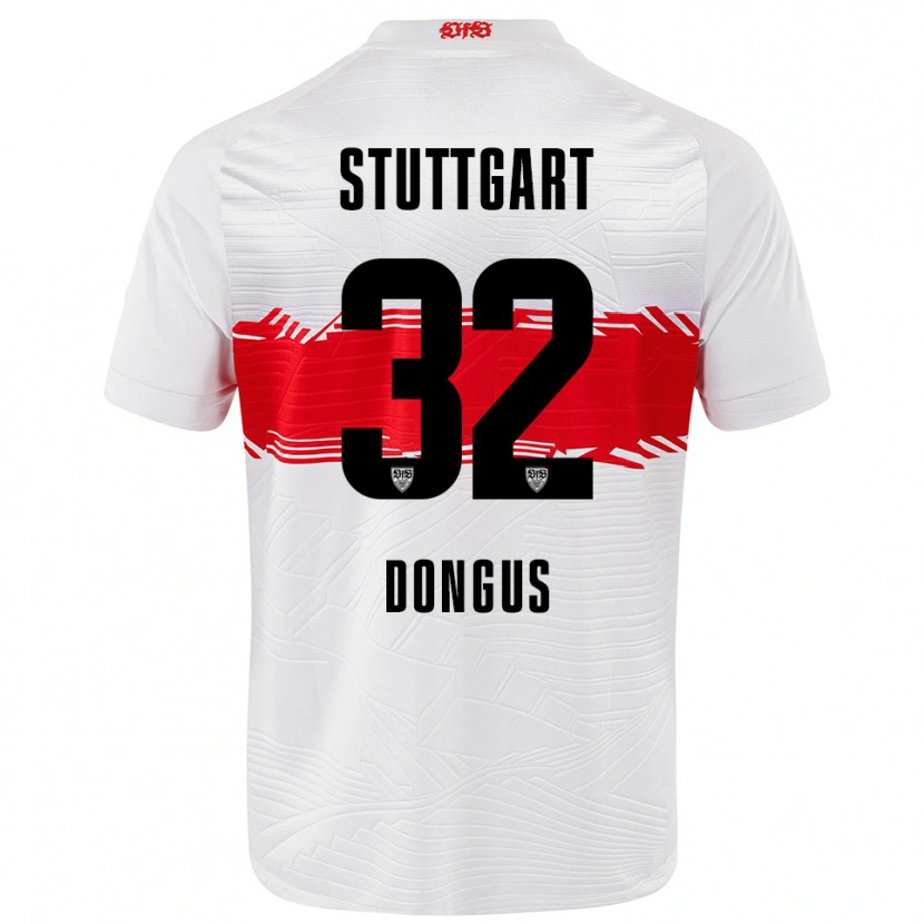 Danxen Enfant Maillot Tamar Dongus #32 Blanc Rouge Tenues Domicile 2025/26 T-Shirt