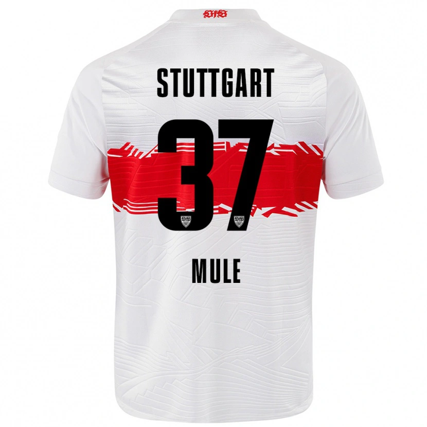 Danxen Enfant Maillot Salvatore Mule #37 Blanc Rouge Tenues Domicile 2025/26 T-Shirt
