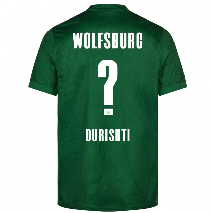 Danxen Enfant Maillot Brendon Durishti #0 Vert Blanc Tenues Domicile 2025/26 T-Shirt