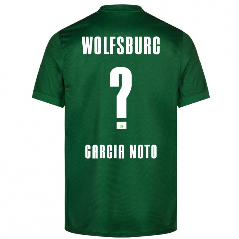 Danxen Enfant Maillot Estefano Garcia Noto #0 Vert Blanc Tenues Domicile 2025/26 T-Shirt