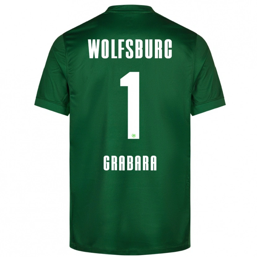 Danxen Enfant Maillot Kamil Grabara #1 Vert Blanc Tenues Domicile 2025/26 T-Shirt
