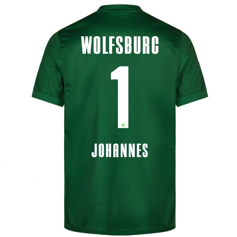 Danxen Enfant Maillot Stina Johannes #1 Vert Blanc Tenues Domicile 2025/26 T-Shirt
