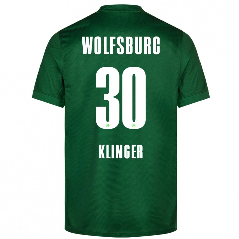 Danxen Enfant Maillot Niklas Klinger #30 Vert Blanc Tenues Domicile 2025/26 T-Shirt