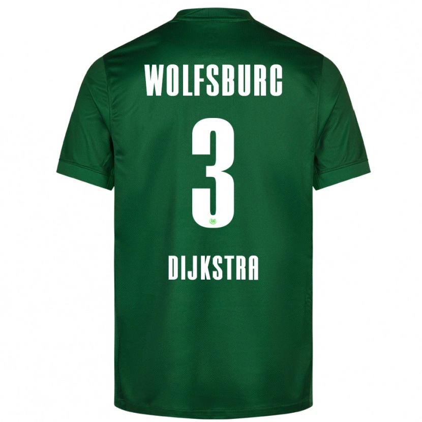 Danxen Enfant Maillot Caitlin Dijkstra #3 Vert Blanc Tenues Domicile 2025/26 T-Shirt