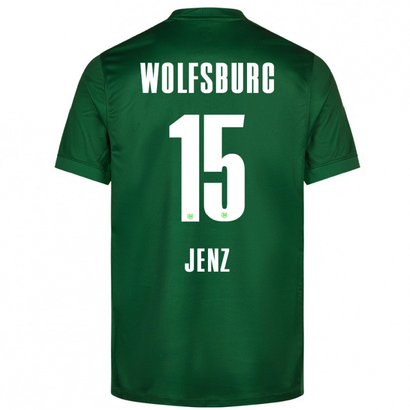 Danxen Enfant Maillot Moritz Jenz #15 Vert Blanc Tenues Domicile 2025/26 T-Shirt
