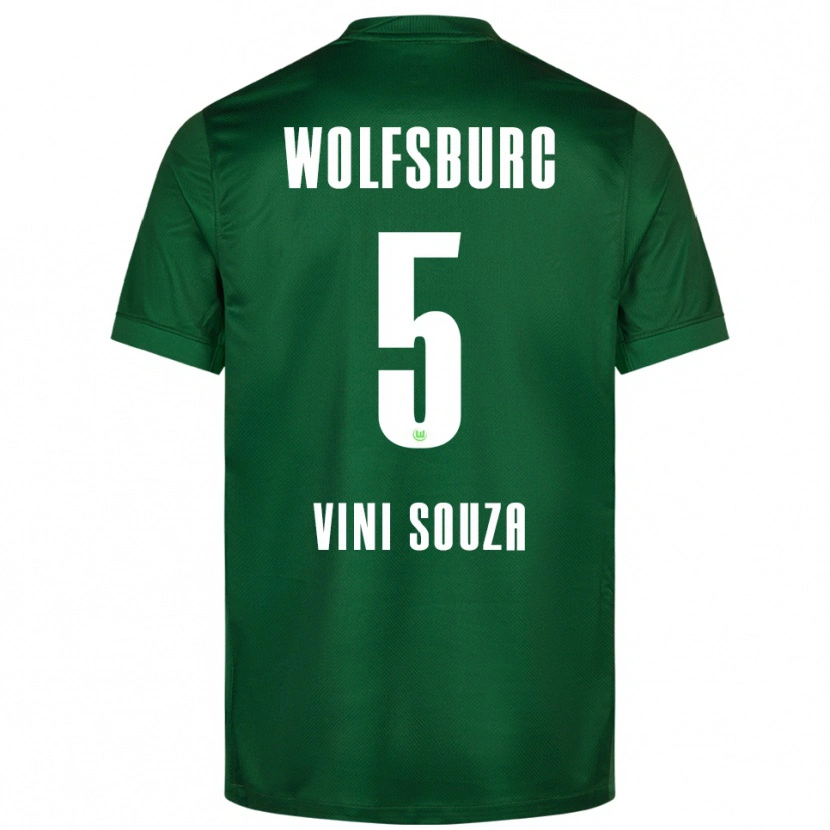 Danxen Enfant Maillot Vini Souza #5 Vert Blanc Tenues Domicile 2025/26 T-Shirt