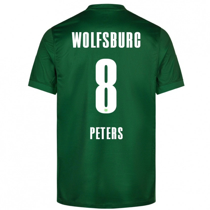 Danxen Enfant Maillot Bent Peters #8 Vert Blanc Tenues Domicile 2025/26 T-Shirt