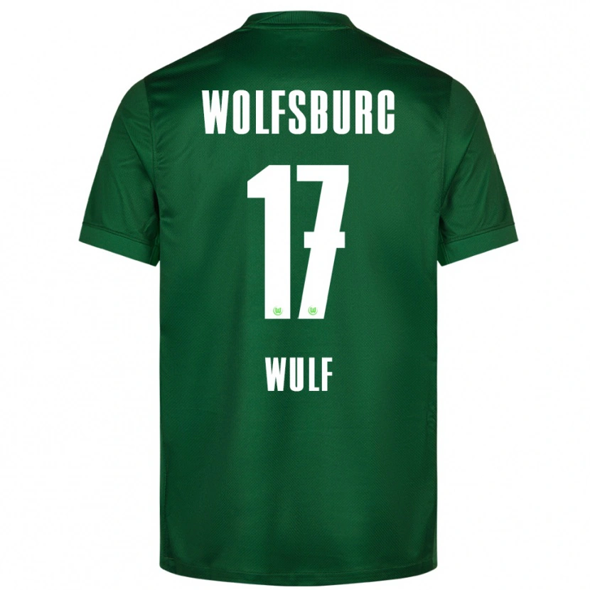 Danxen Enfant Maillot Diego Wulf #17 Vert Blanc Tenues Domicile 2025/26 T-Shirt