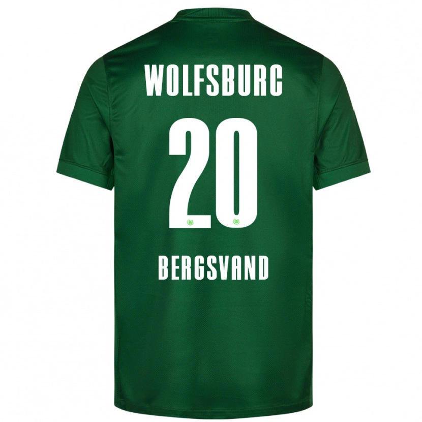 Danxen Enfant Maillot Guro Bergsvand #20 Vert Blanc Tenues Domicile 2025/26 T-Shirt