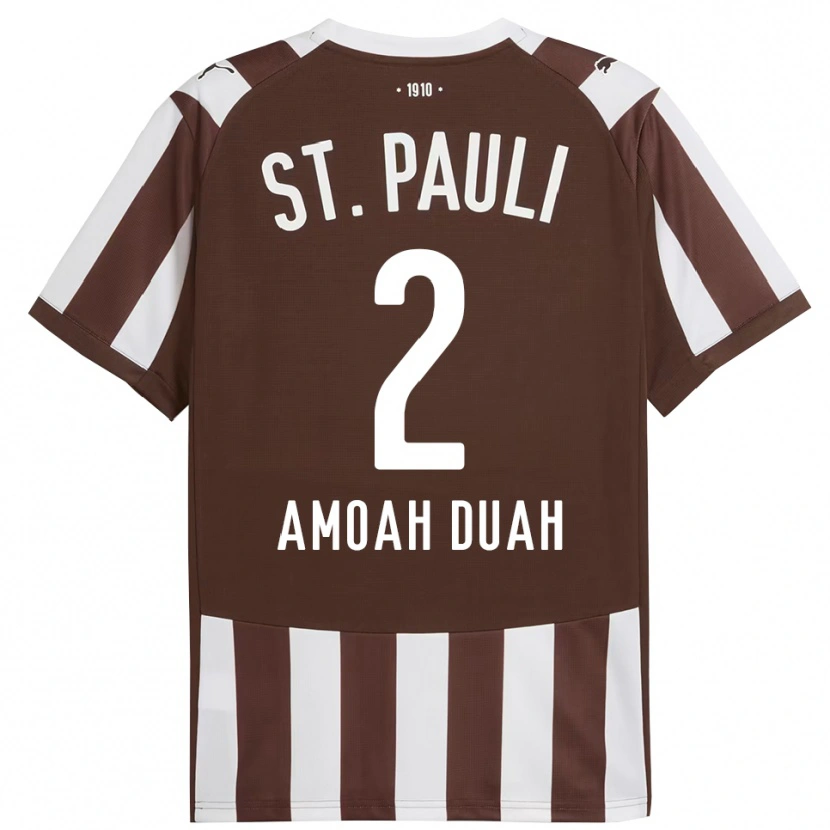 Danxen Enfant Maillot Reuel Amoah Duah #2 Café Blanc Tenues Domicile 2025/26 T-Shirt