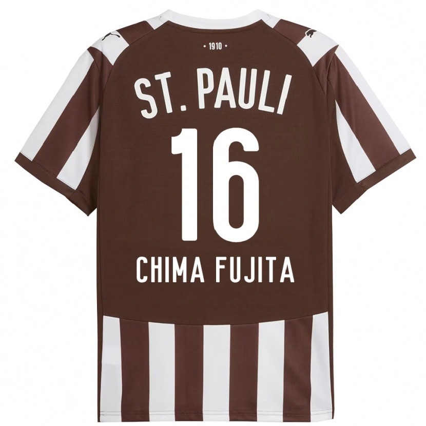 Danxen Enfant Maillot Joel Chima Fujita #16 Café Blanc Tenues Domicile 2025/26 T-Shirt