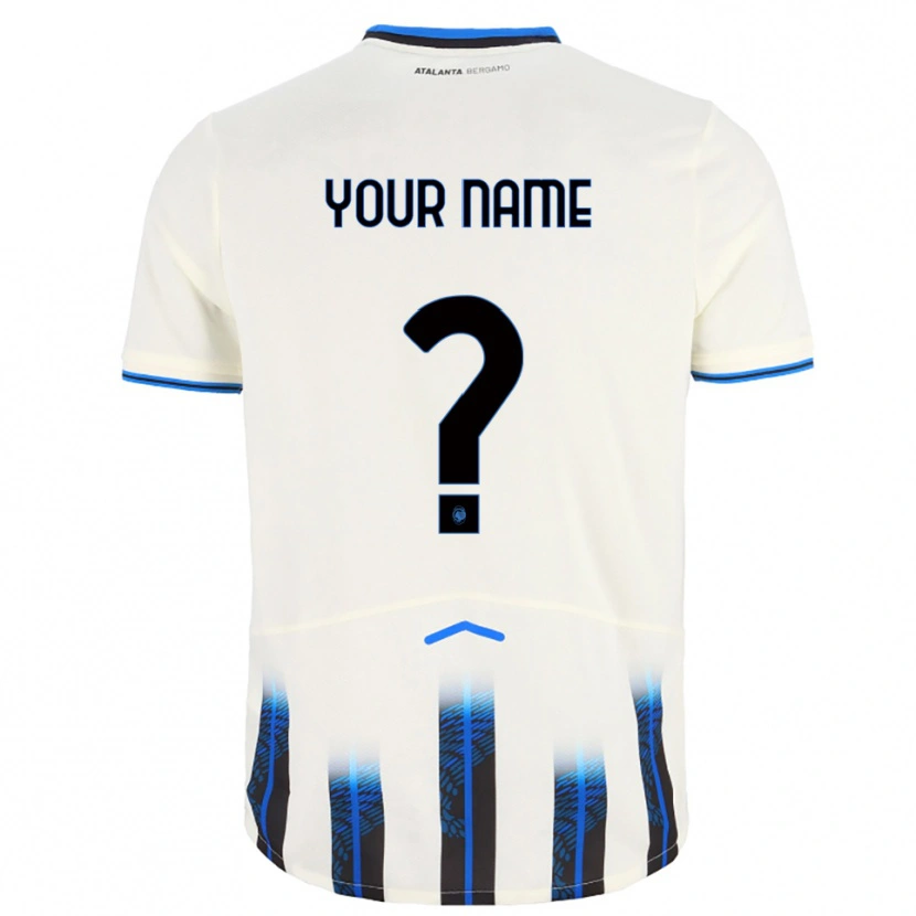Danxen Enfant Maillot Votre Nom #0 Blanc Bleu Tenues Extérieur 2025/26 T-Shirt