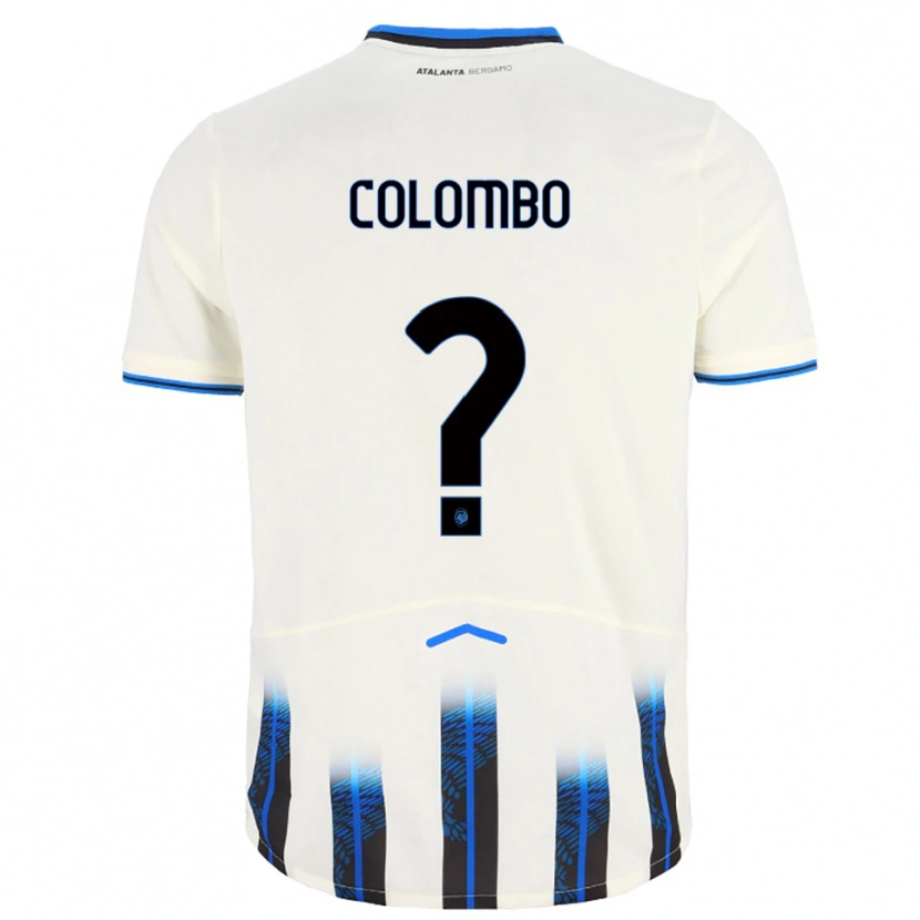 Danxen Enfant Maillot William Colombo #0 Blanc Bleu Tenues Extérieur 2025/26 T-Shirt
