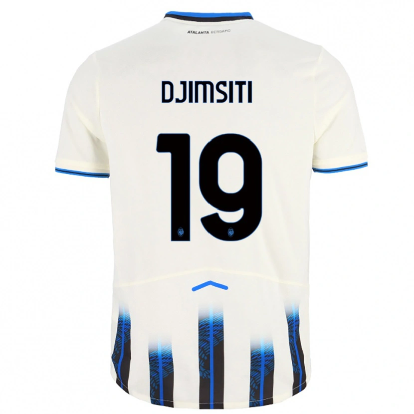 Danxen Enfant Maillot Berat Djimsiti #19 Blanc Bleu Tenues Extérieur 2025/26 T-Shirt