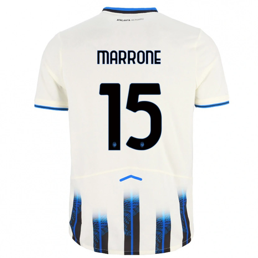 Danxen Enfant Maillot Federico Marrone #15 Blanc Bleu Tenues Extérieur 2025/26 T-Shirt