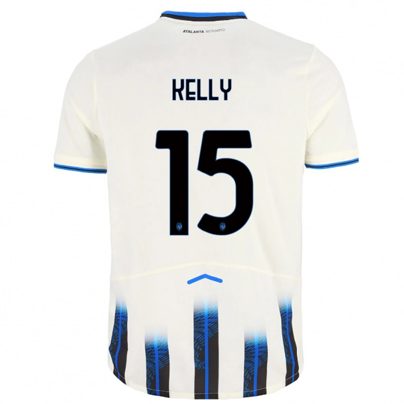 Danxen Enfant Maillot Maegan Kelly #15 Blanc Bleu Tenues Extérieur 2025/26 T-Shirt