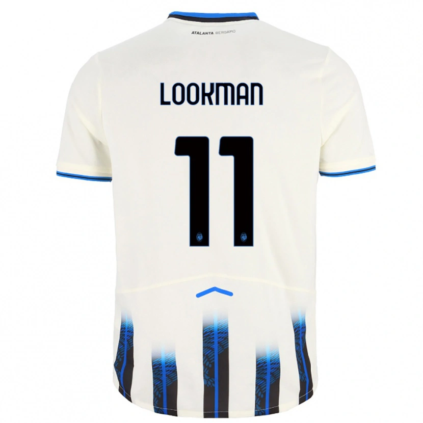 Danxen Enfant Maillot Ademola Lookman #11 Blanc Bleu Tenues Extérieur 2025/26 T-Shirt