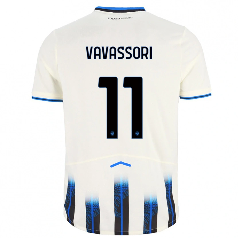 Danxen Enfant Maillot Dominic Vavassori #11 Blanc Bleu Tenues Extérieur 2025/26 T-Shirt