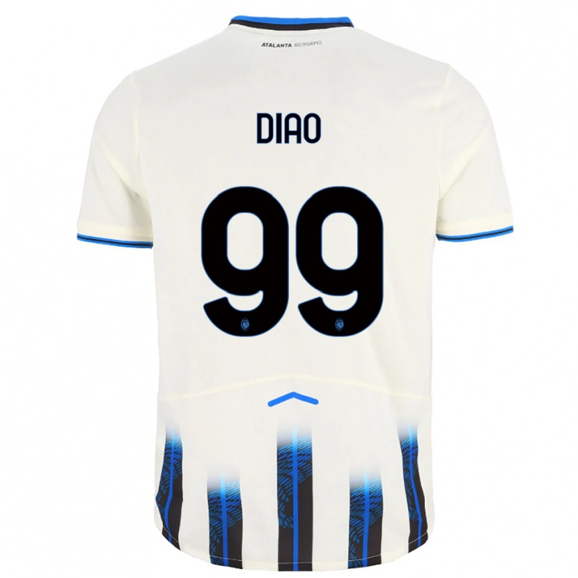 Danxen Enfant Maillot Siren Diao #99 Blanc Bleu Tenues Extérieur 2025/26 T-Shirt