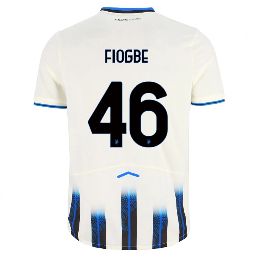 Danxen Enfant Maillot Candas Fiogbe #46 Blanc Bleu Tenues Extérieur 2025/26 T-Shirt
