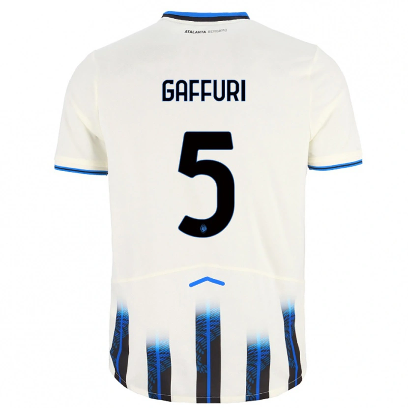Danxen Enfant Maillot Metash Gaffuri #5 Blanc Bleu Tenues Extérieur 2025/26 T-Shirt