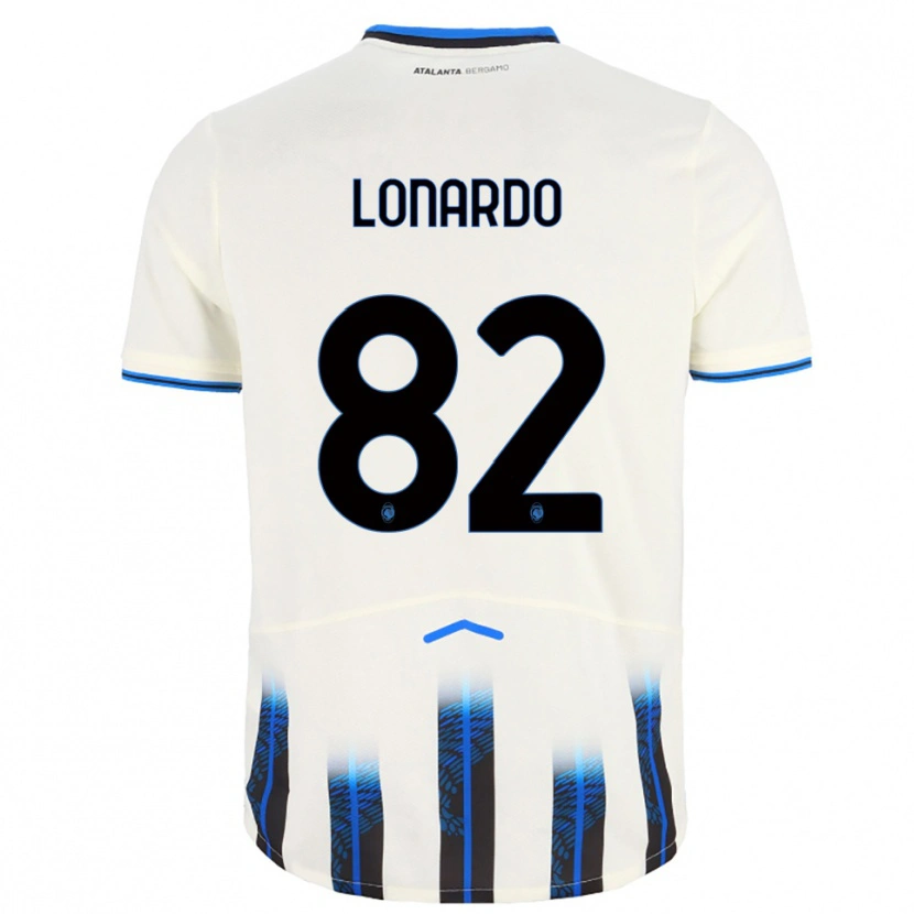 Danxen Enfant Maillot Edoardo Lonardo #82 Blanc Bleu Tenues Extérieur 2025/26 T-Shirt
