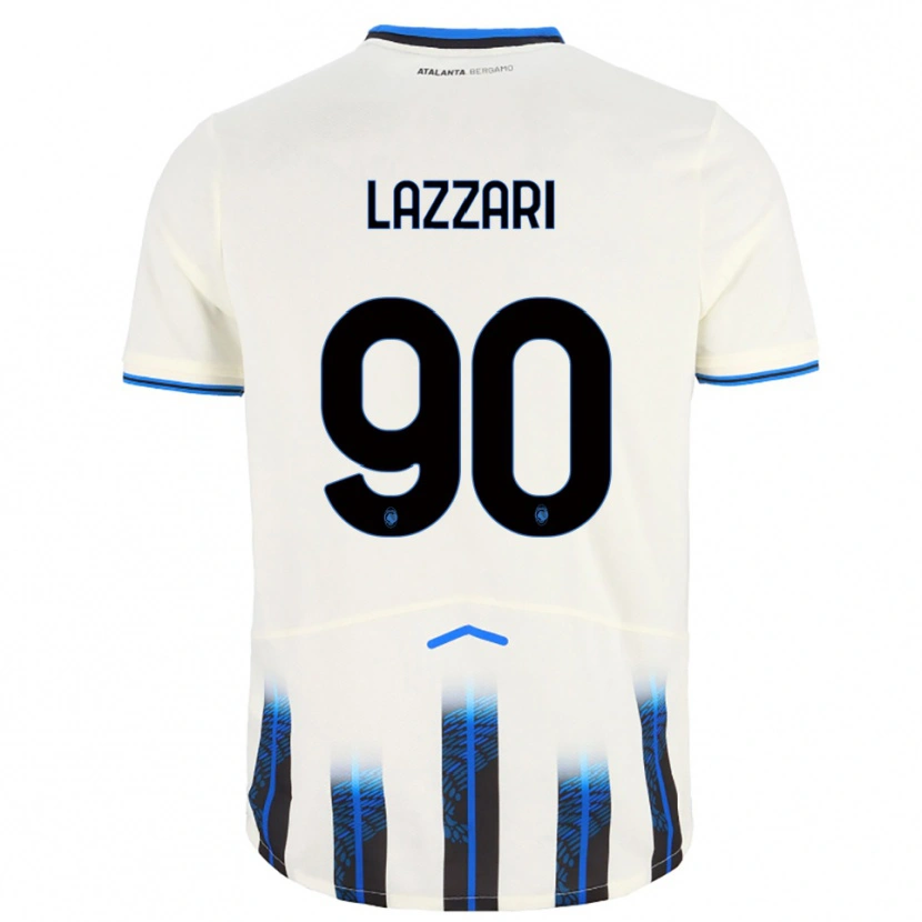 Danxen Enfant Maillot Ilaria Lazzari #90 Blanc Bleu Tenues Extérieur 2025/26 T-Shirt