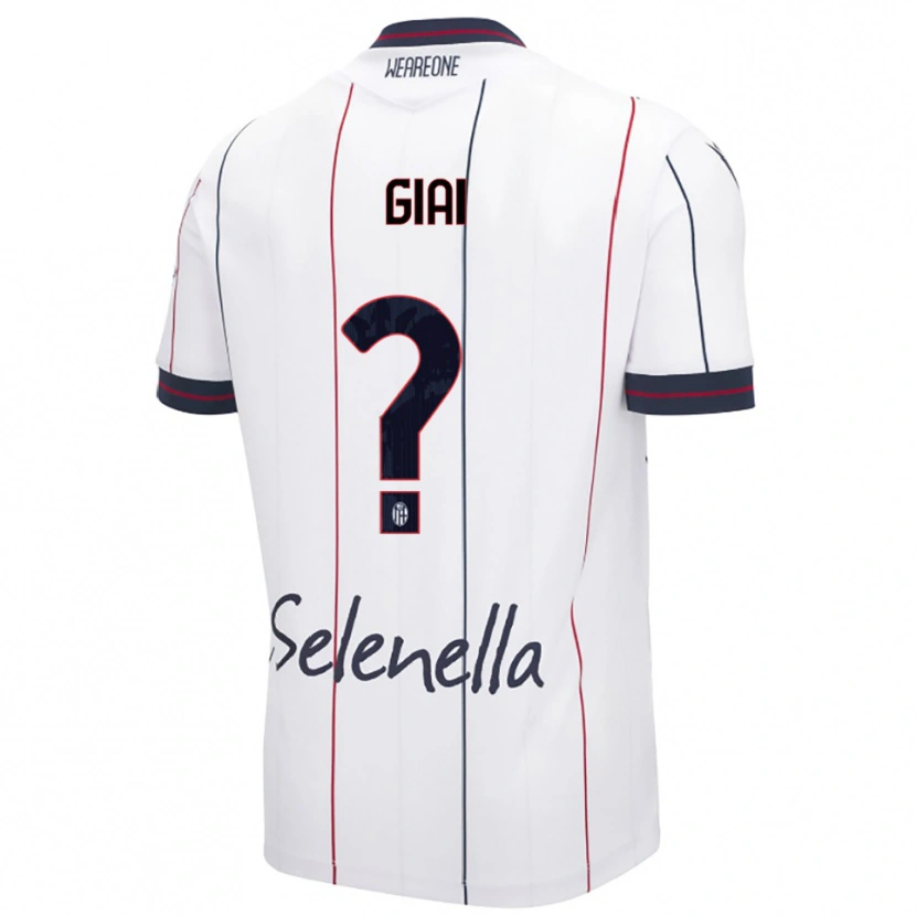 Danxen Enfant Maillot Alice Giai #0 Blanc Bleu Roi Tenues Extérieur 2025/26 T-Shirt